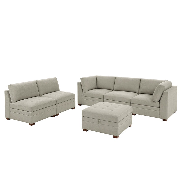Thomasville 6 Piece Modular Fabric Sectional Thomasville 6 Piece Modular Fabric Sectional