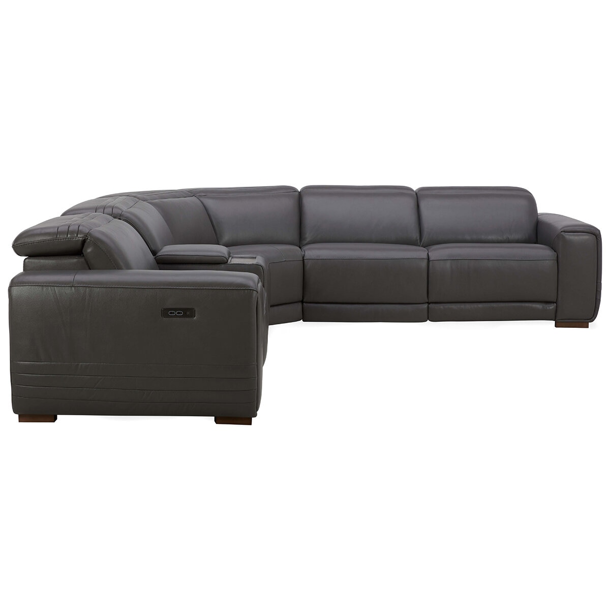 Aiden & Ivy Leather Power Reclining Sectional