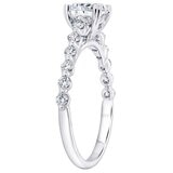 18KT White Gold 1.35ctw Diamond Bridal Ring With 1.00ct Centre Stone
