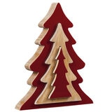 Nesting Wood Trees 45cm Red