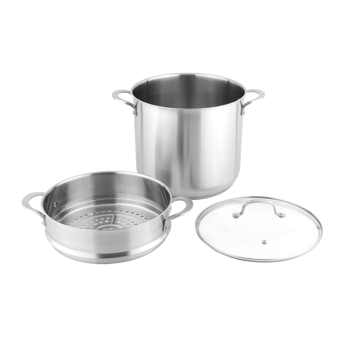 Linkfair Stainless Steel Stockpot With Steamer 15L Linkfair Stainless Steel Stockpot With Steamer 15L