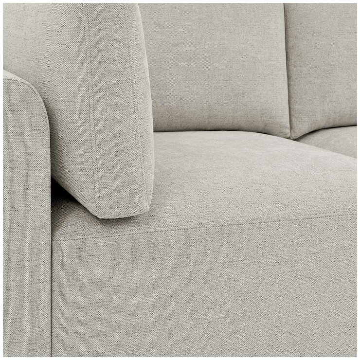 Thomasville 6PC Fabric Modular Sectional with Ottoman Light Grey