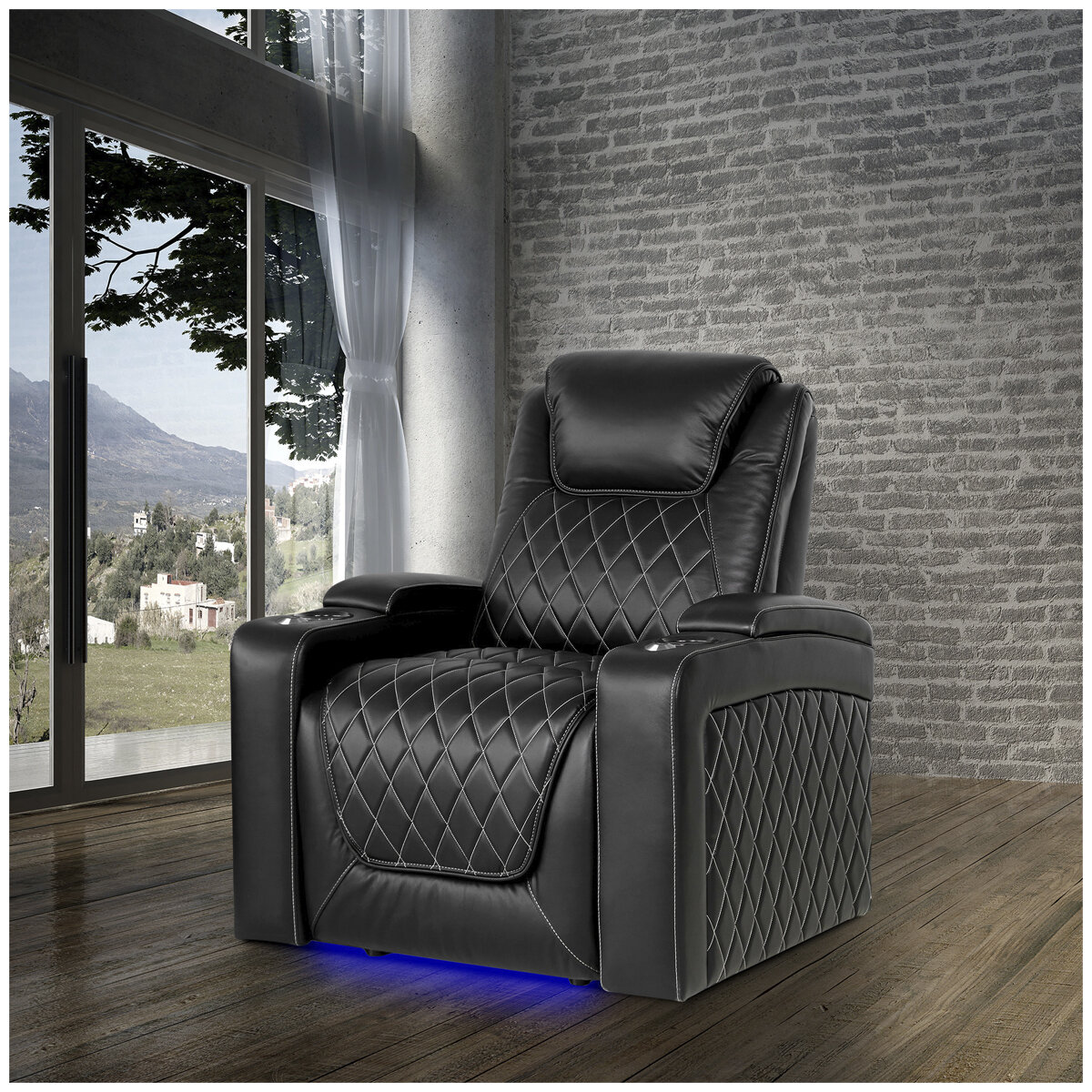 Valencia Home Theatre Oslo Edition 1 Seater Black