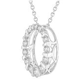 18KT White Gold 0.75ctw Diamond Circle Pendant