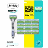 Schick Hydro 3 Comfort Kit for Men - 1 Handle + 13 Blade Refills Schick Hydro 3 Comfort Kit for Men - 1 Handle + 13 Blade Refills