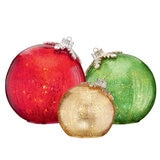 Glass Ornament Decor 3pc