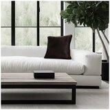 Mon Chateau Faux Fur Pillow Brown