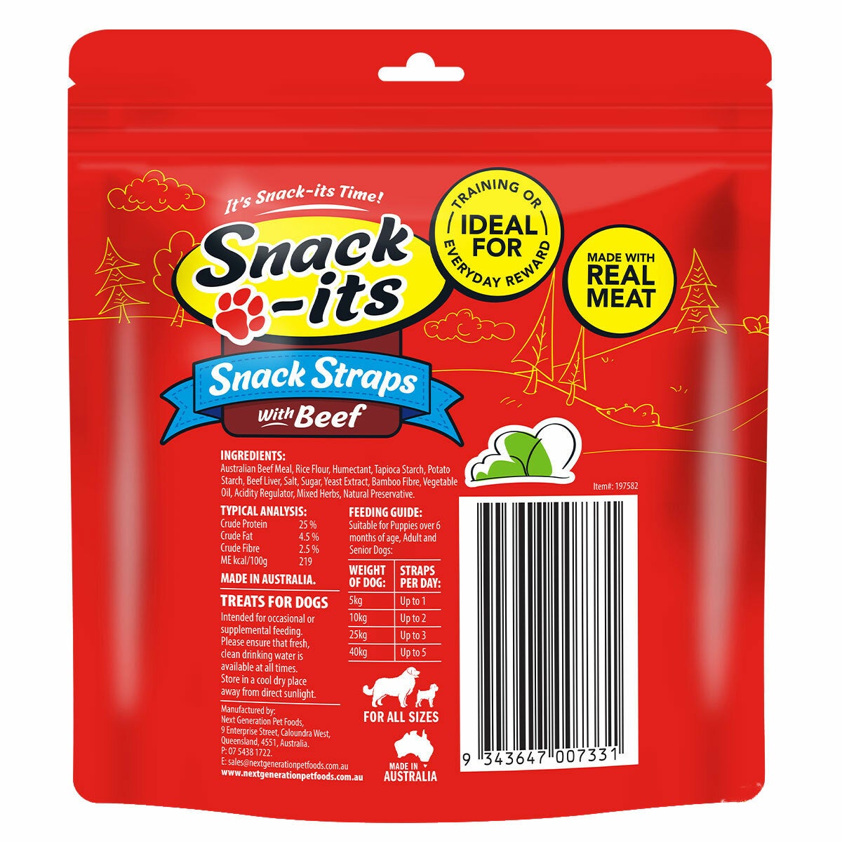 Snack-its Beef Straps 1.35kg Snack-its Beef Straps 1.35kg