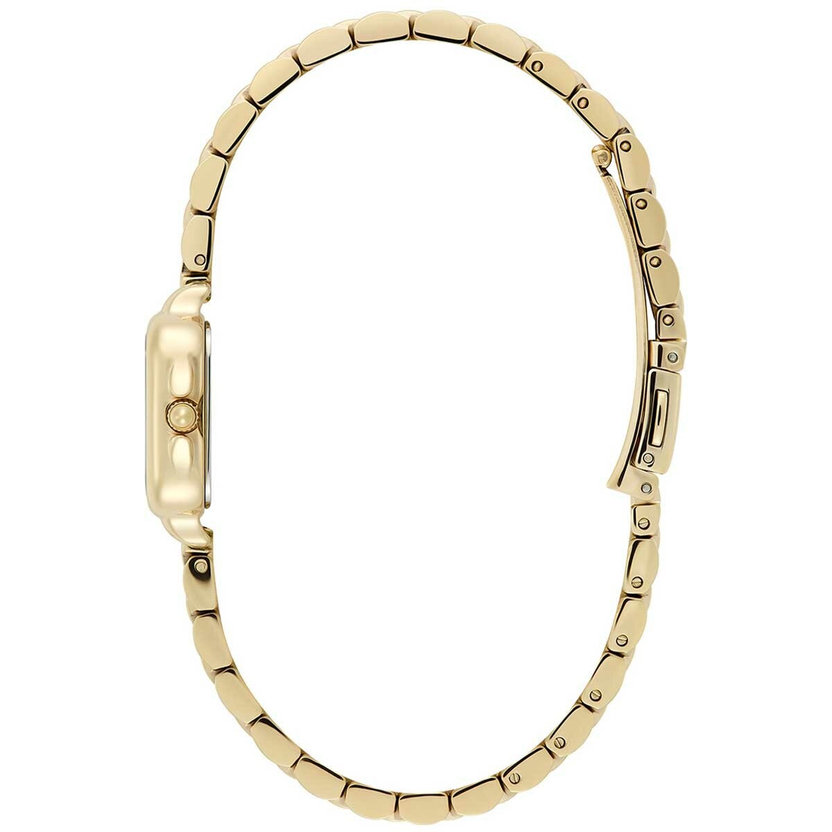 Olivia Burton Grosvenor Mini Ionic Plated Thin Gold Steel Ivory Dial Ladies Watch 24000257