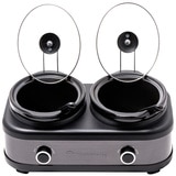 Westinghouse 2 X 2.5L Pot Slow Cooker, Black Stainless with Auto Function