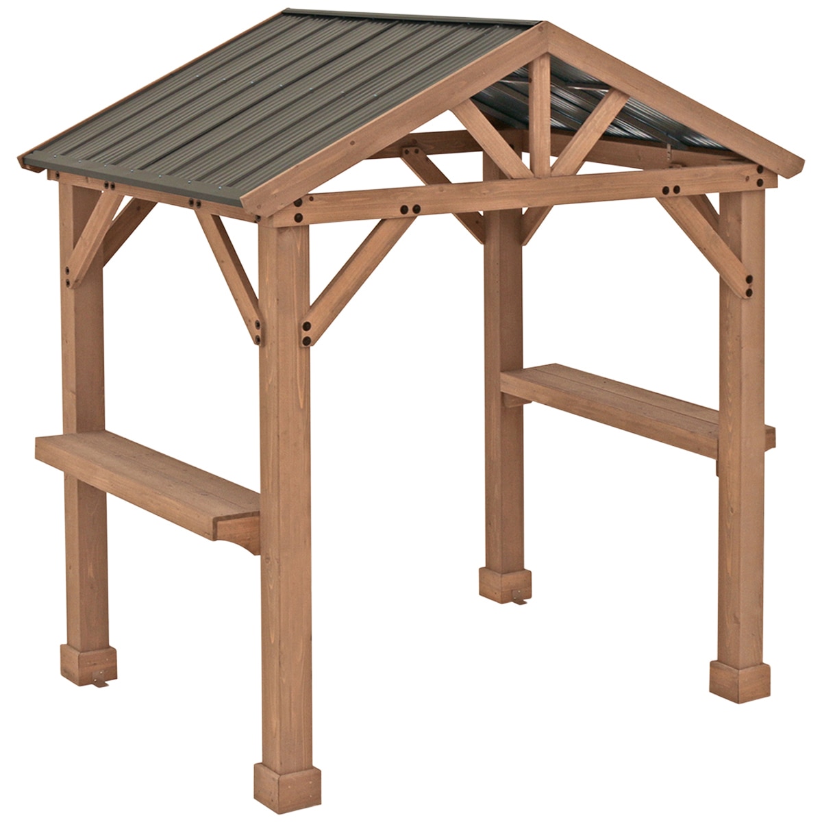 Yardistry 2.13 x 1.64 m Wooden Backyard Pavilion Gazebo
