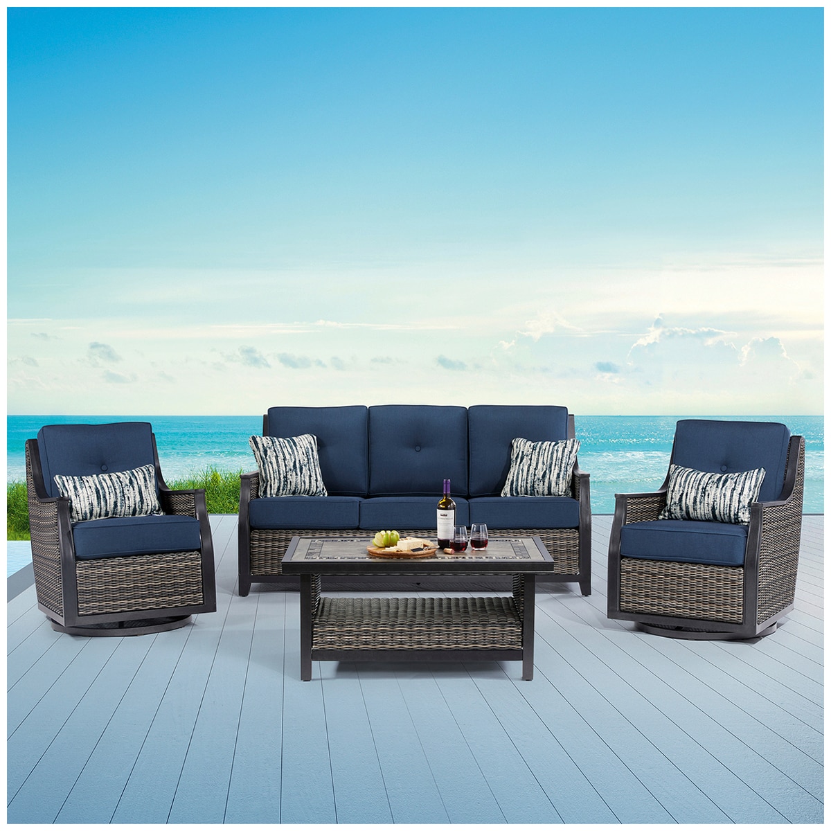 Agio Bridgeport Deep Seating Set 4pc Costco Australia