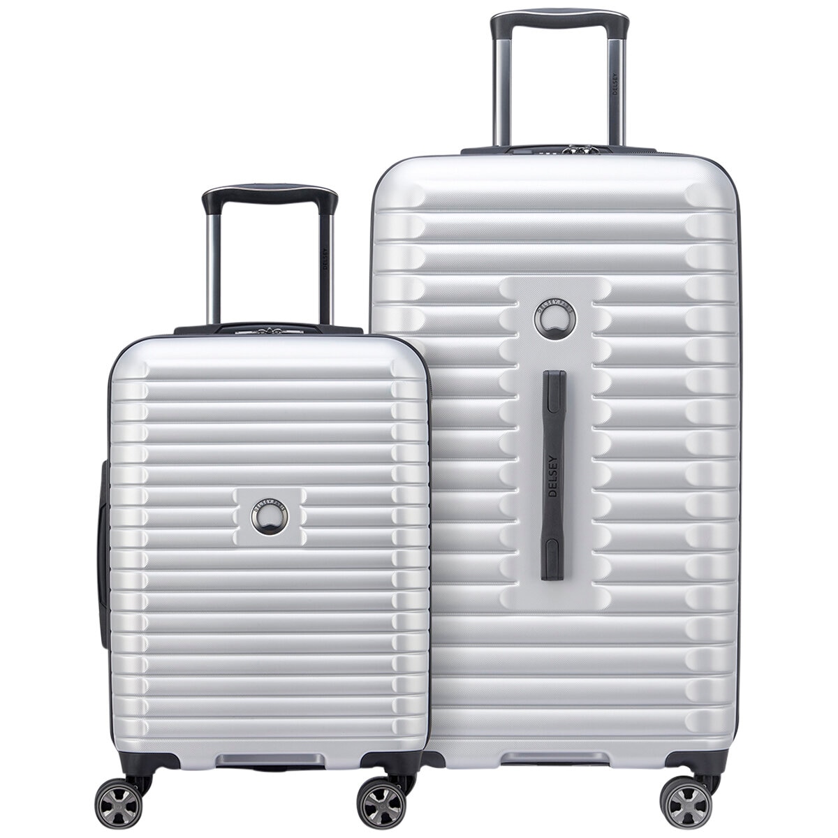 Delsey Paris 2 Piece Luggage Set Silver