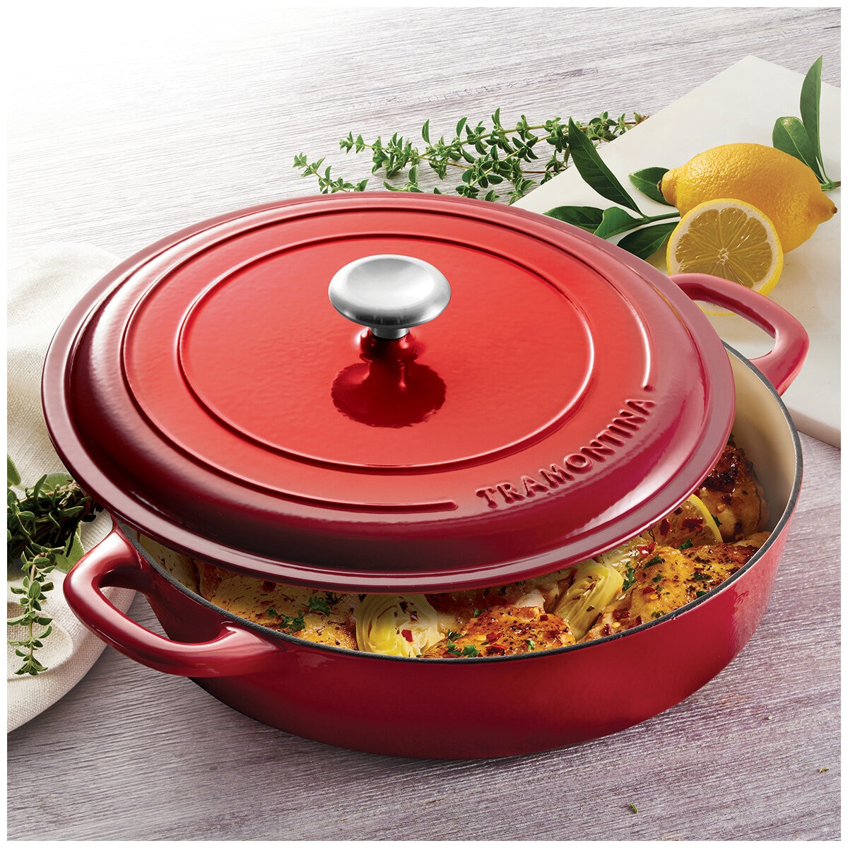 Tramontina Enameled Covered Braiser 3.8L