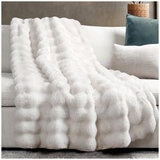 House & Home Bubble Faux Fur Throw 152cm x 177cm