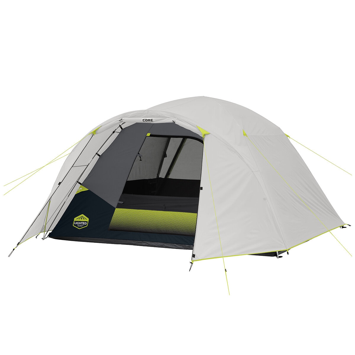 CORE 6 Person Lighted Blockout Tent with Full Rainfly | C