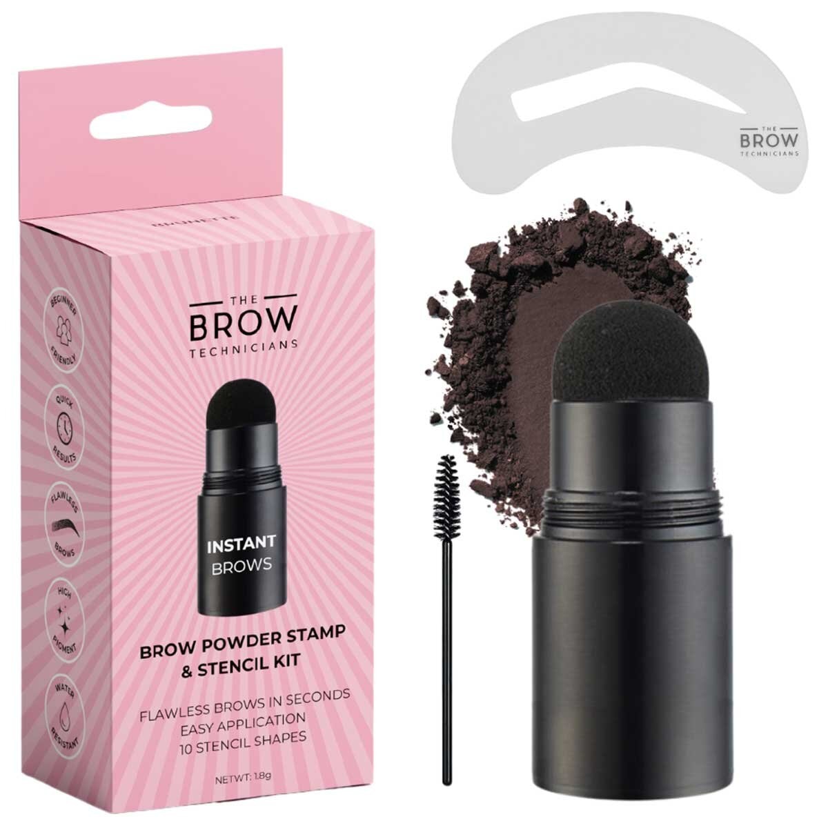 Eyebrow Powder Stamp And Stencil Kit 2 Pack Espresso