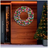 Ornament Wreath With LED Lights Brights