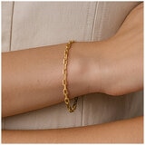 18KT Yellow Gold Paperclip Bracelet 8g