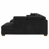 Thomasville 3 Piece Fabric Sectional With Storage Ottoman Thomasville 3 Piece Fabric Sectional With Storage Ottoman