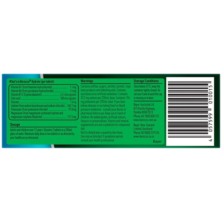 Berocca Hydrate Orange 2 x 40 Effervescent Tablets