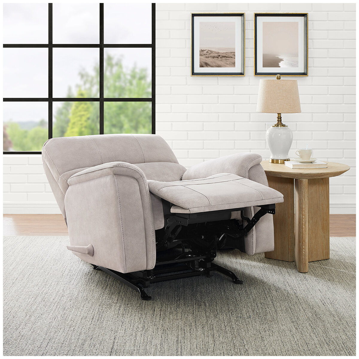 True Innovations Fabric Manual Rocker Recliner