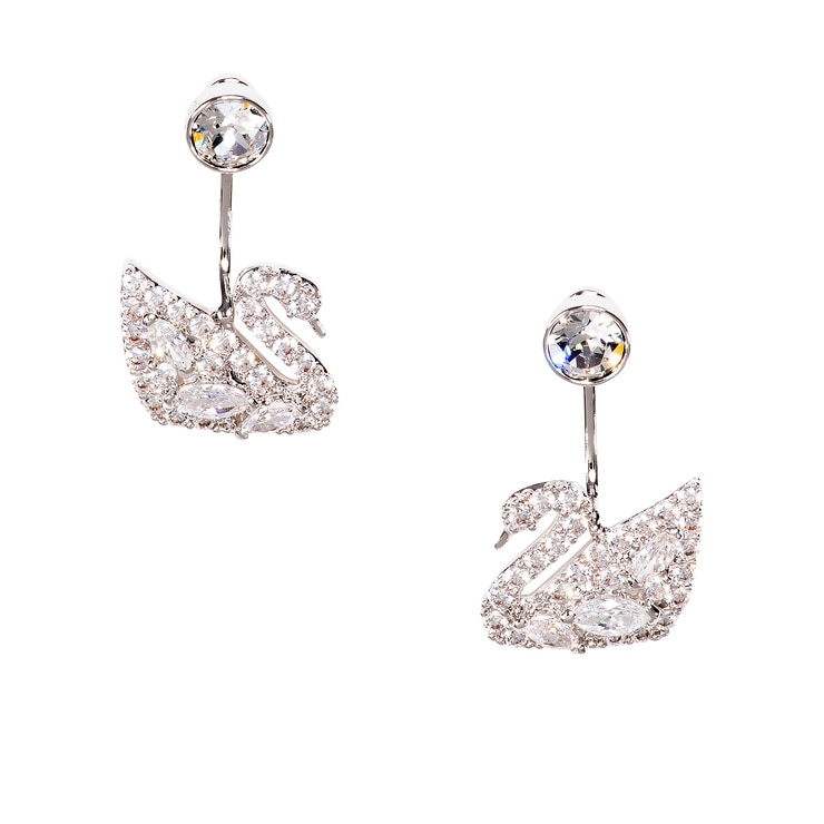 Swarovski Swan Lake Pierced Earring Jackets Rhodium Plated Costco Australia