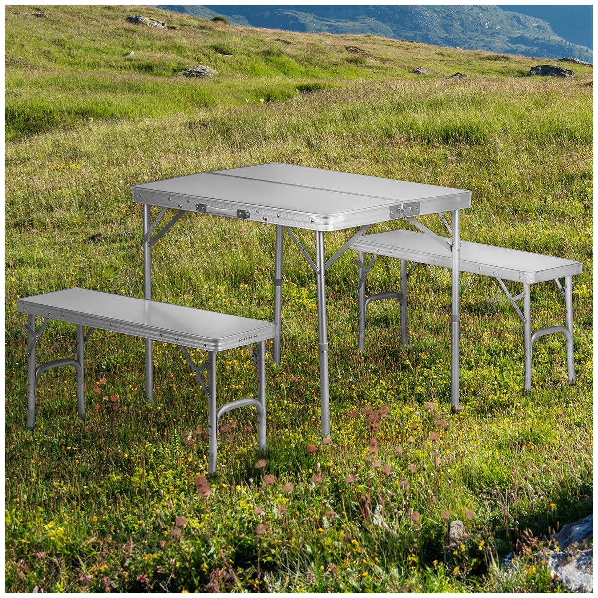The Timber Ridge Table and Bench Combo The Timber Ridge Table and Bench Combo