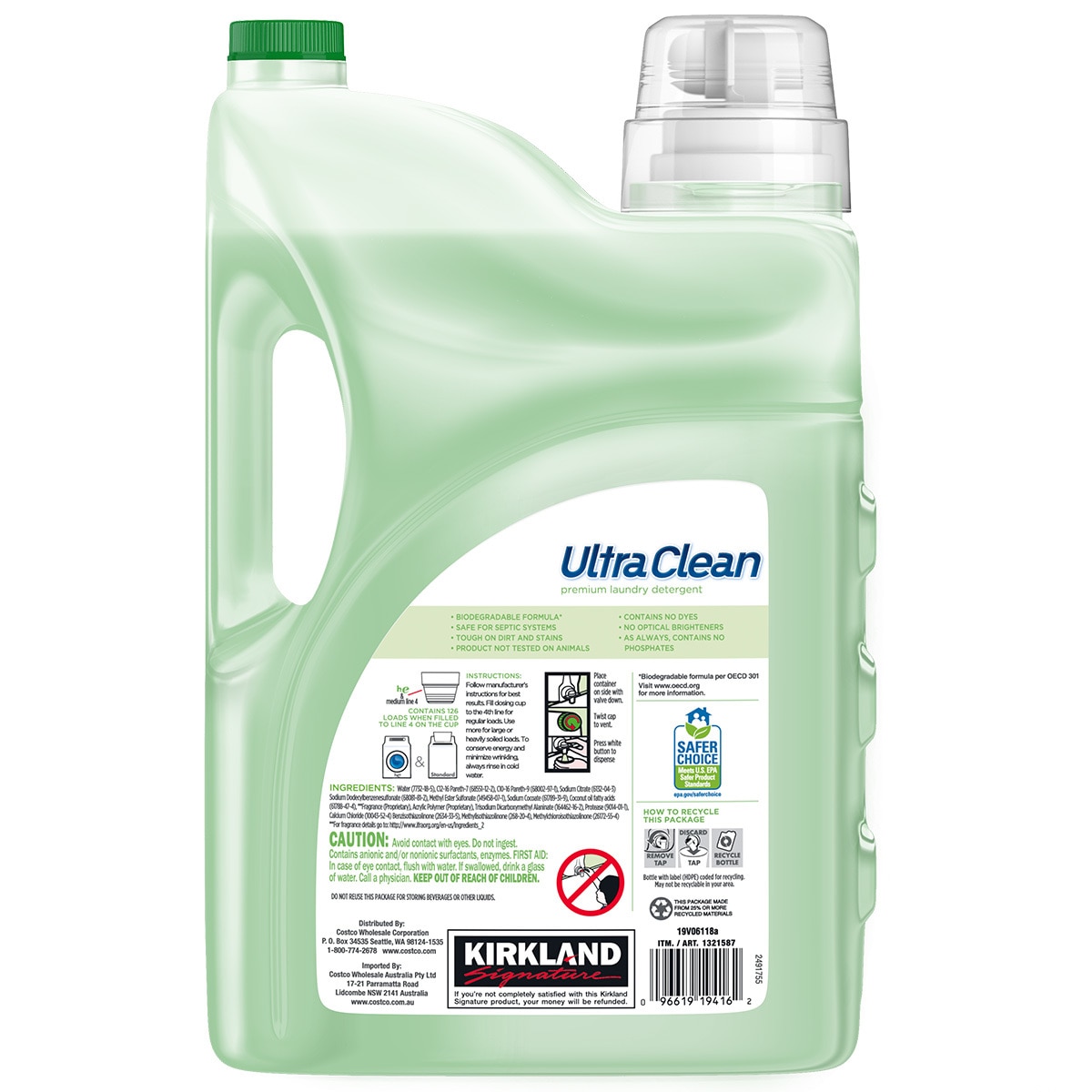 Kirkland Signature Ultra Clean Laundry Liquid 5.73L