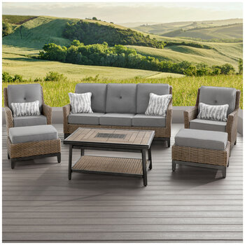 Agio Portland Deep Seating Patio Furniture 6 Piece Set