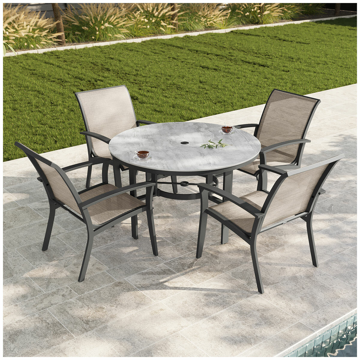 Agio Clearfield 5 Piece Sling Dining Set