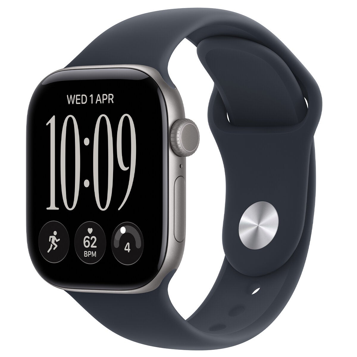 Apple Watch Series 12 GPS 42mm Space Grey Aluminium Case with Navy Blue Sport Band - S/M Apple Watch Series 12 GPS 42mm Space Grey Aluminium Case with Navy Blue Sport Band - S/M