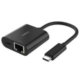 Belkin USB-C To Ethernet And Charge Adapter Black INC019BTBK