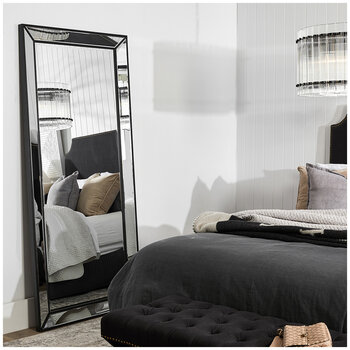CAFE LIGHTING & LIVING Zeta Floor Mirror Black