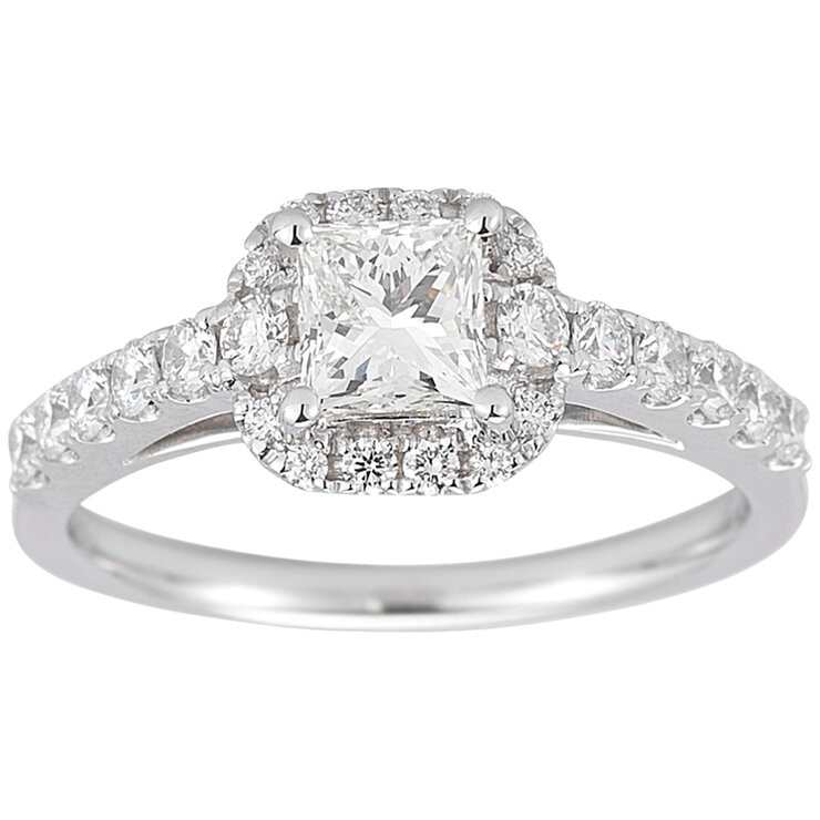 Platinum 1.42CTW Diamond Bridal Set 0.72CT Centre