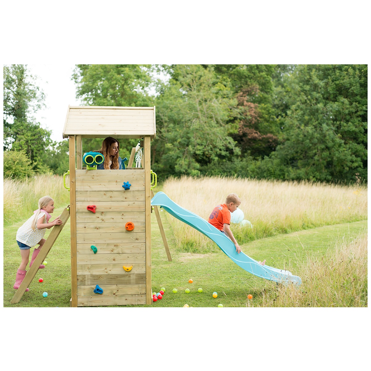 Plum Look Out Tower Play Center With Swings