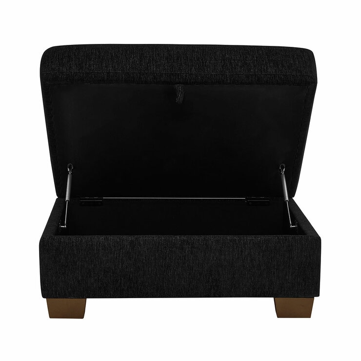 Thomasville 3 Piece Fabric Sectional With Storage Ottoman Thomasville 3 Piece Fabric Sectional With Storage Ottoman