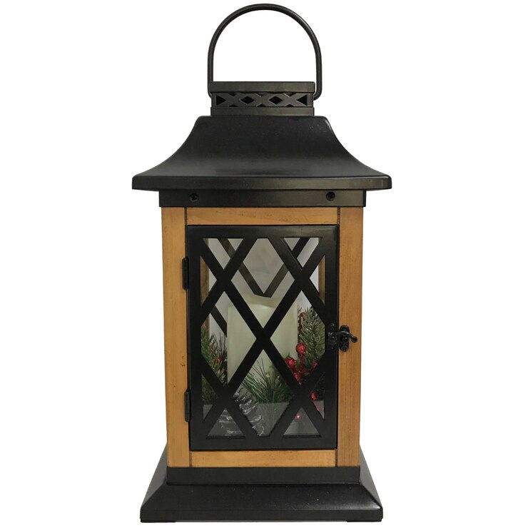 Wood & Metal LED Christmas Lantern Costco Australia