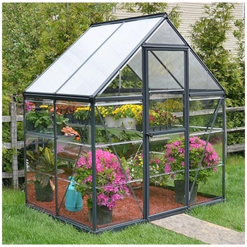 Palram Hybrid Greenhouse 182.9 x 121.9cm With Dark Grey Frame