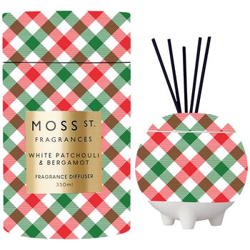 Moss St. Ceramic Diffuser 350ml White Patchouli & Bergamot
