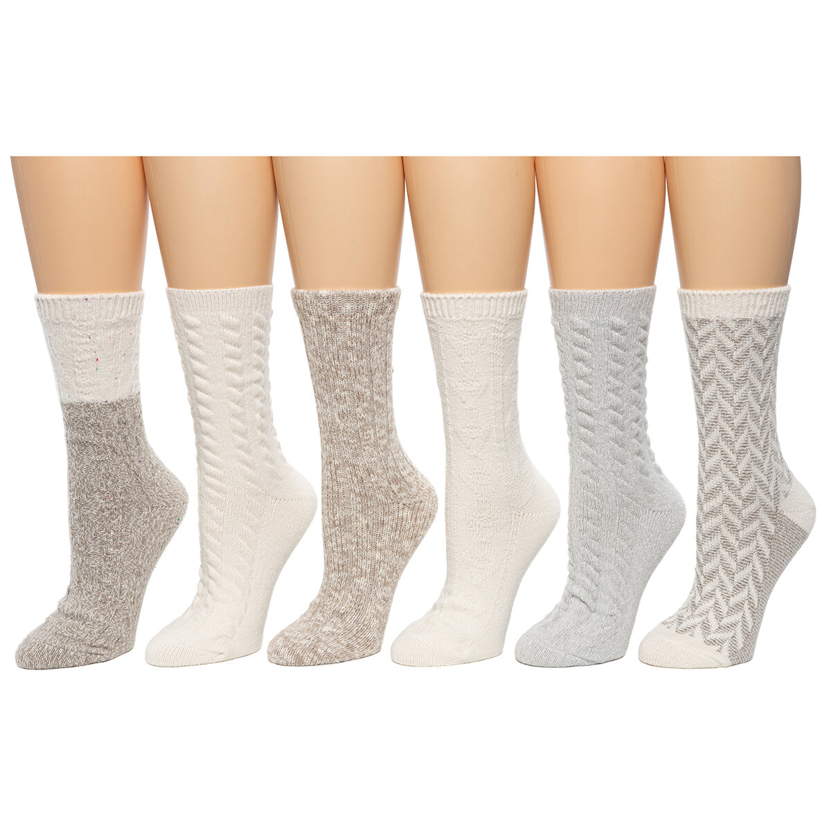 Bearpaw Women's Boot Sock 6 Pack Light Bearpaw Women's Boot Sock 6 Pack Light
