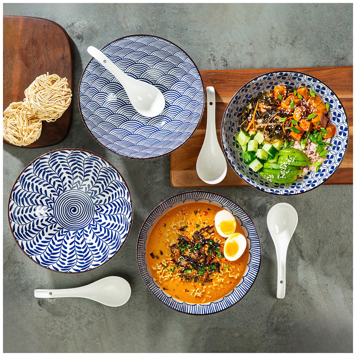 Signature Bowls With Spoon 8 Piece Set