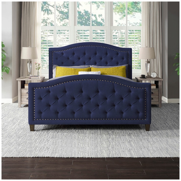 Thomasville Upholstered Queen Bed Blue Costco Australia