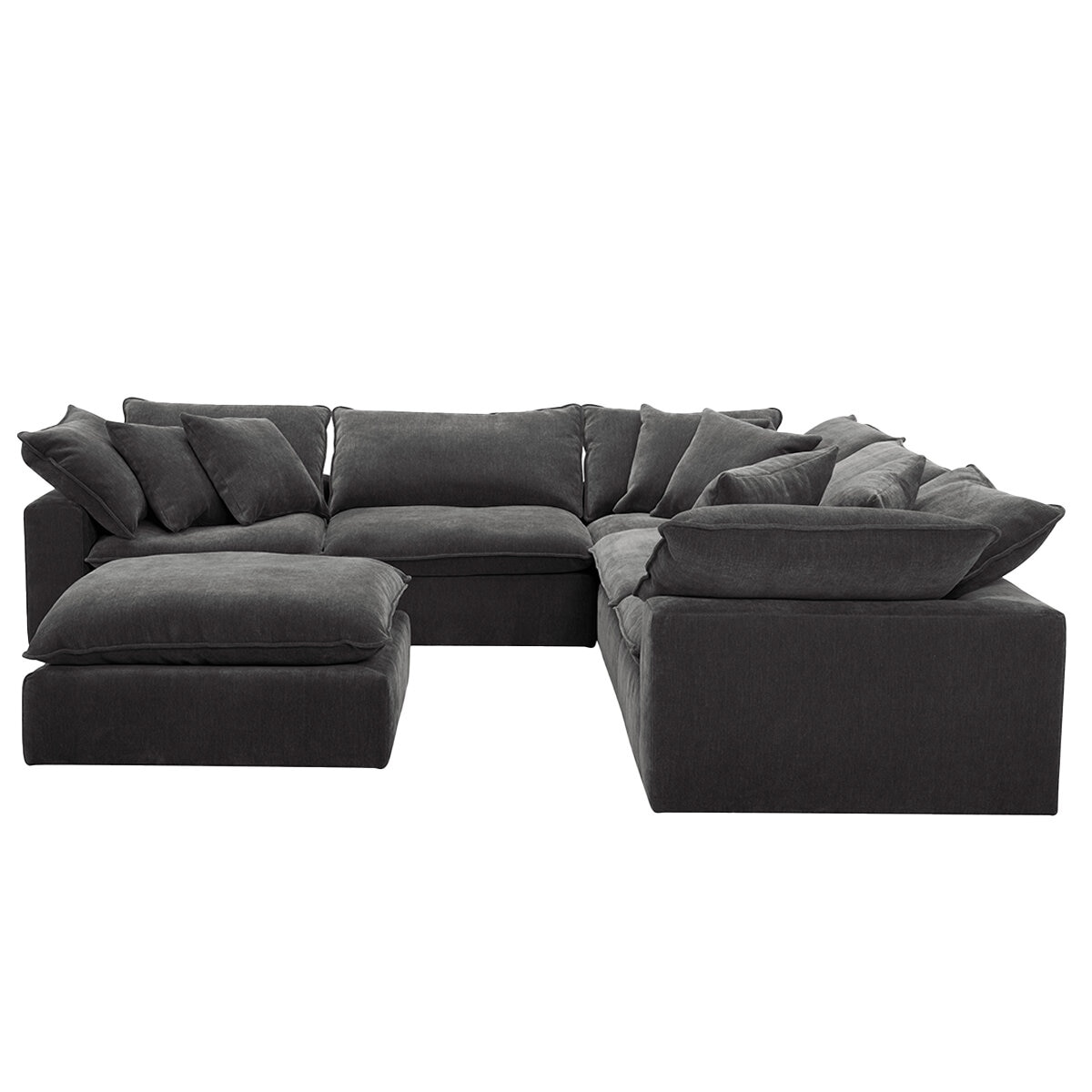 Aiden & Ivy 6 Piece Fabric Modular Sectional