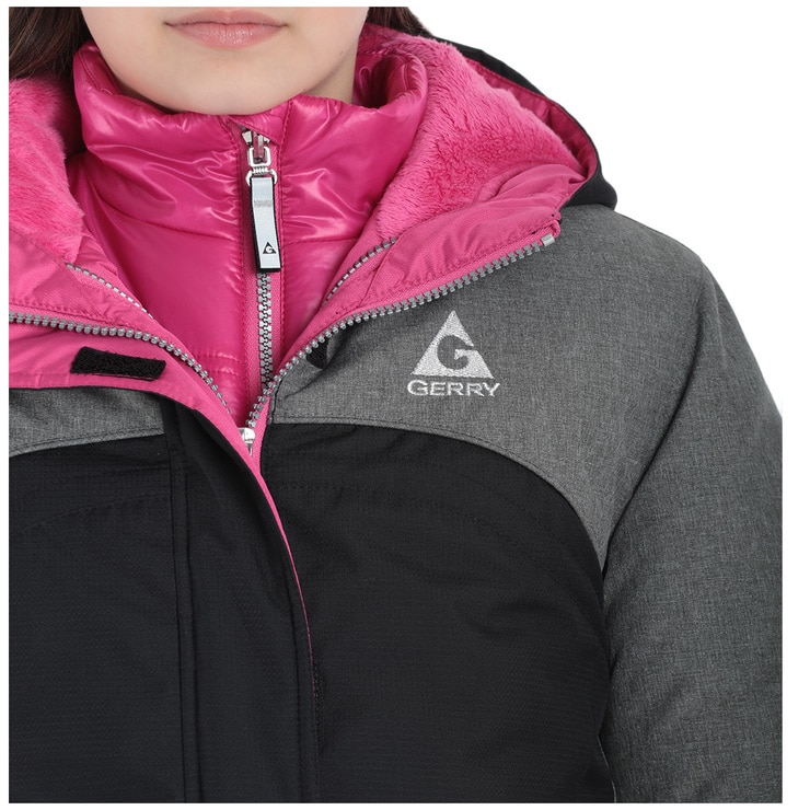 Gerry Girls' Ski Jacket & Beanie Black Costco Australia