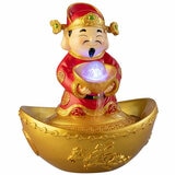 God Of Wealth Water Fountain 22cm