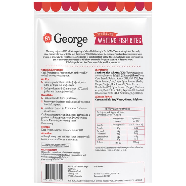 By George Whiting Fish Bites 1.2kg