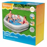 Bestway TruPrint Stone Inflatable 2.13 m x 2.06 m x 53 cm Family Pool Bestway TruPrint Stone Inflatable 2.13 m x 2.06 m x 53 cm Family Pool
