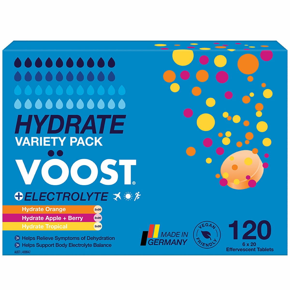 Voost Hydrate Electrolyte Variety Pack 120 Effervescent Tablets Voost Hydrate Electrolyte Variety Pack 120 Effervescent Tablets