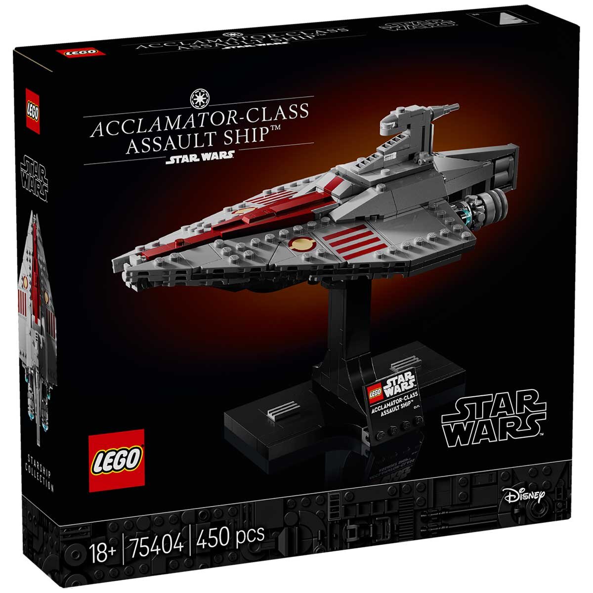 LEGO Star Wars Acclamator-Class Assault Ship, Buildable Starship Model 75404
